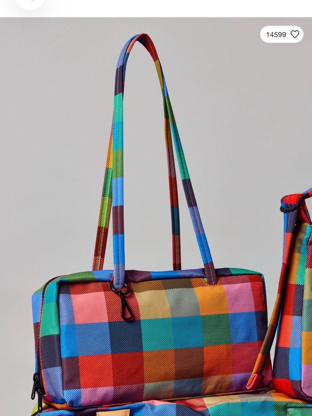 BAGGU Nylon Bowler Bag: Madras (Urban Exclusive)